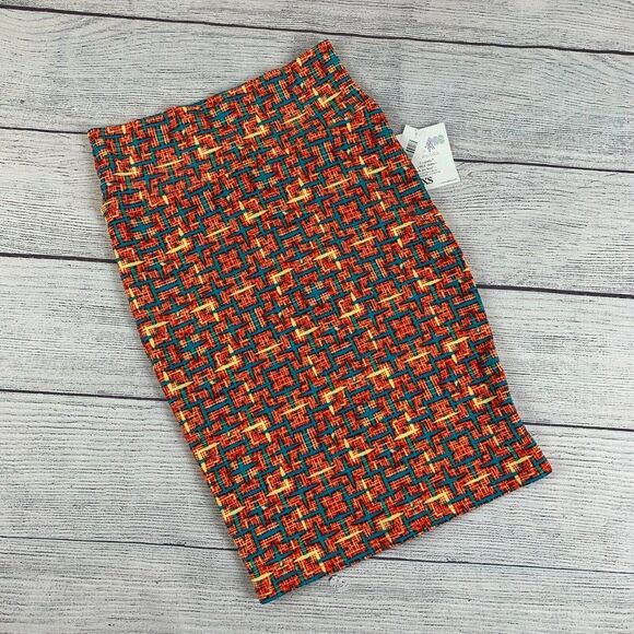 LuLaRoe Pencil Skirt sz XS Stretch Cassie Style New NWT Bright Colors - Picture 1 of 5